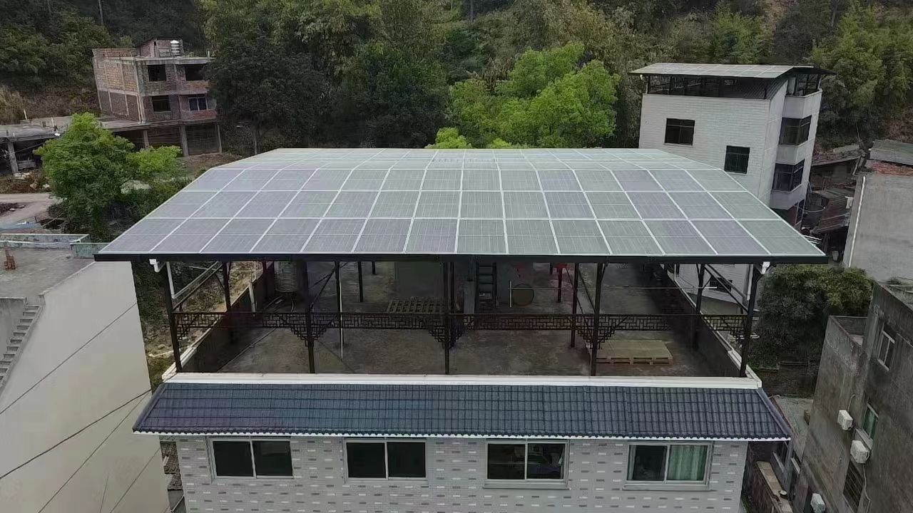 咸阳15kw+10kwh自建别墅家庭光伏储能系统